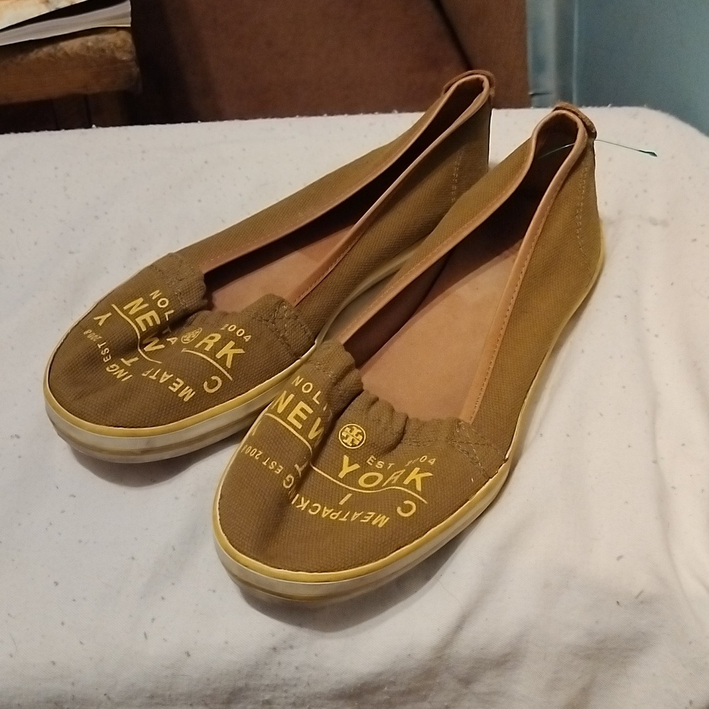 Tory Burch | New York Nolita Meatpacking Traveller Canvas Flats | US size 9